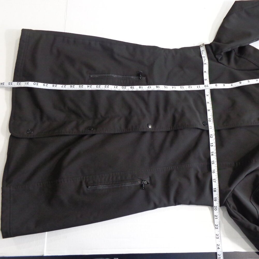 Liz Claiborne Women’s All Weather Coat Black Zip Snaps Hooded Mesh Lining Size M - Picture 5 of 9